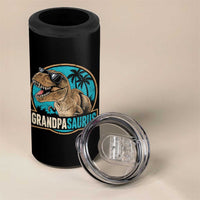 Dinosaur Grandfather 4 in 1 Can Cooler Tumbler Funny Grandpasaurus Fathers Day Family Matching