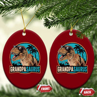 Dinosaur Grandfather Ceramic Ornament Funny Grandpasaurus Fathers Day Family Matching