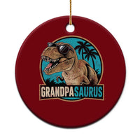 Dinosaur Grandfather Ceramic Ornament Funny Grandpasaurus Fathers Day Family Matching