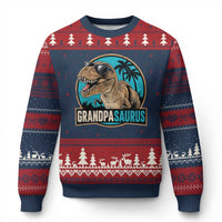 Dinosaur Grandfather Ugly Christmas Sweater Funny Grandpasaurus Fathers Day Family Matching