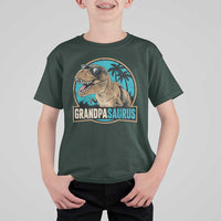 Dinosaur Grandfather T Shirt For Kid Funny Grandpasaurus Fathers Day Family Matching