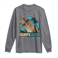 Dinosaur Grandfather Long Sleeve Shirt Funny Grandpasaurus Fathers Day Family Matching
