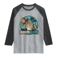 Dinosaur Grandfather Raglan Shirt Funny Grandpasaurus Fathers Day Family Matching