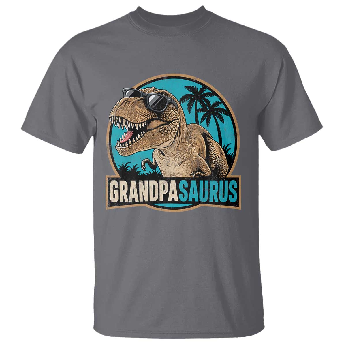 Dinosaur Grandfather T Shirt Funny Grandpasaurus Fathers Day Family Matching