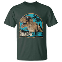 Dinosaur Grandfather T Shirt Funny Grandpasaurus Fathers Day Family Matching