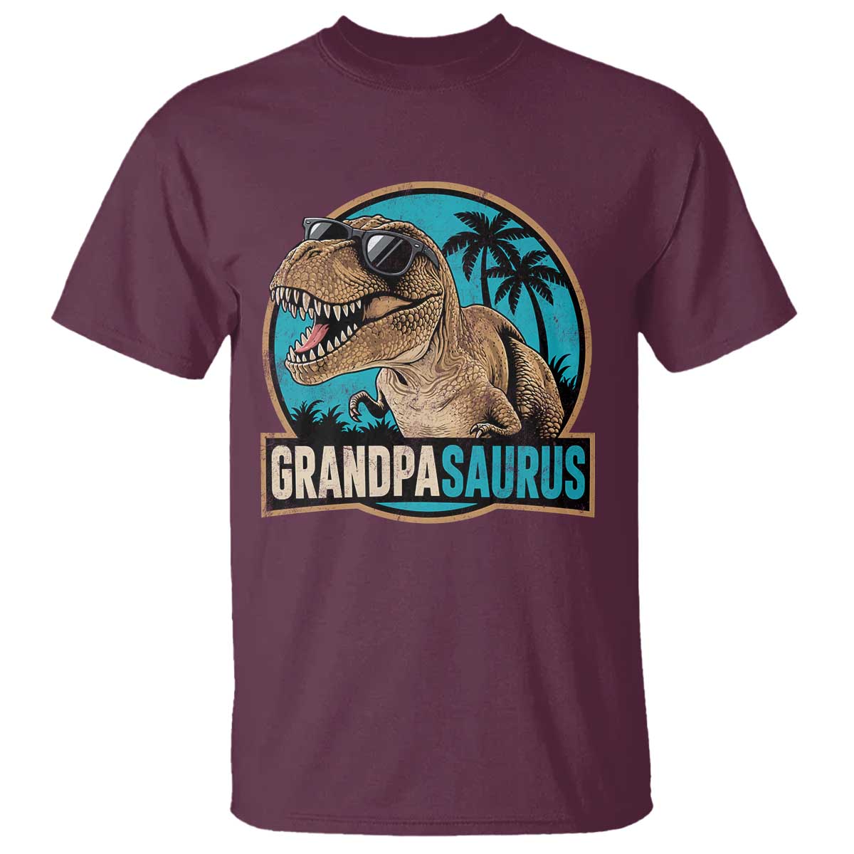 Dinosaur Grandfather T Shirt Funny Grandpasaurus Fathers Day Family Matching