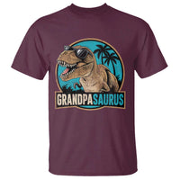 Dinosaur Grandfather T Shirt Funny Grandpasaurus Fathers Day Family Matching