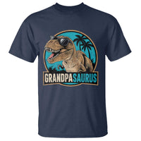 Dinosaur Grandfather T Shirt Funny Grandpasaurus Fathers Day Family Matching