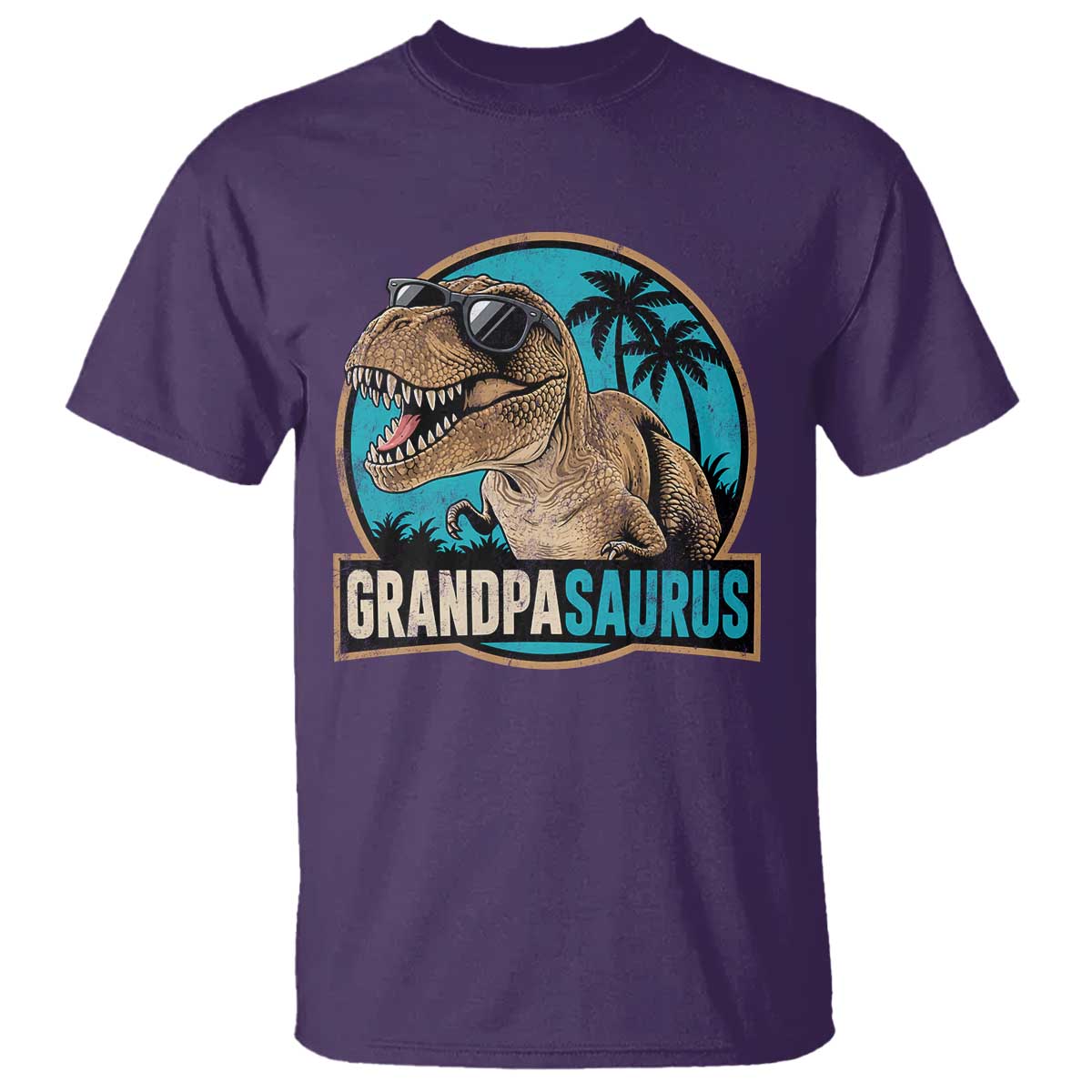Dinosaur Grandfather T Shirt Funny Grandpasaurus Fathers Day Family Matching