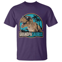 Dinosaur Grandfather T Shirt Funny Grandpasaurus Fathers Day Family Matching