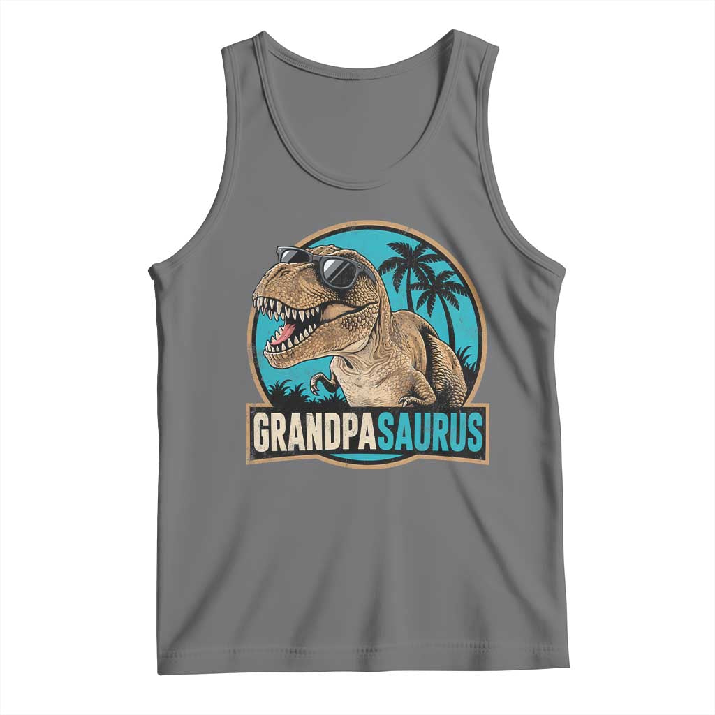Dinosaur Grandfather Tank Top Funny Grandpasaurus Fathers Day Family Matching