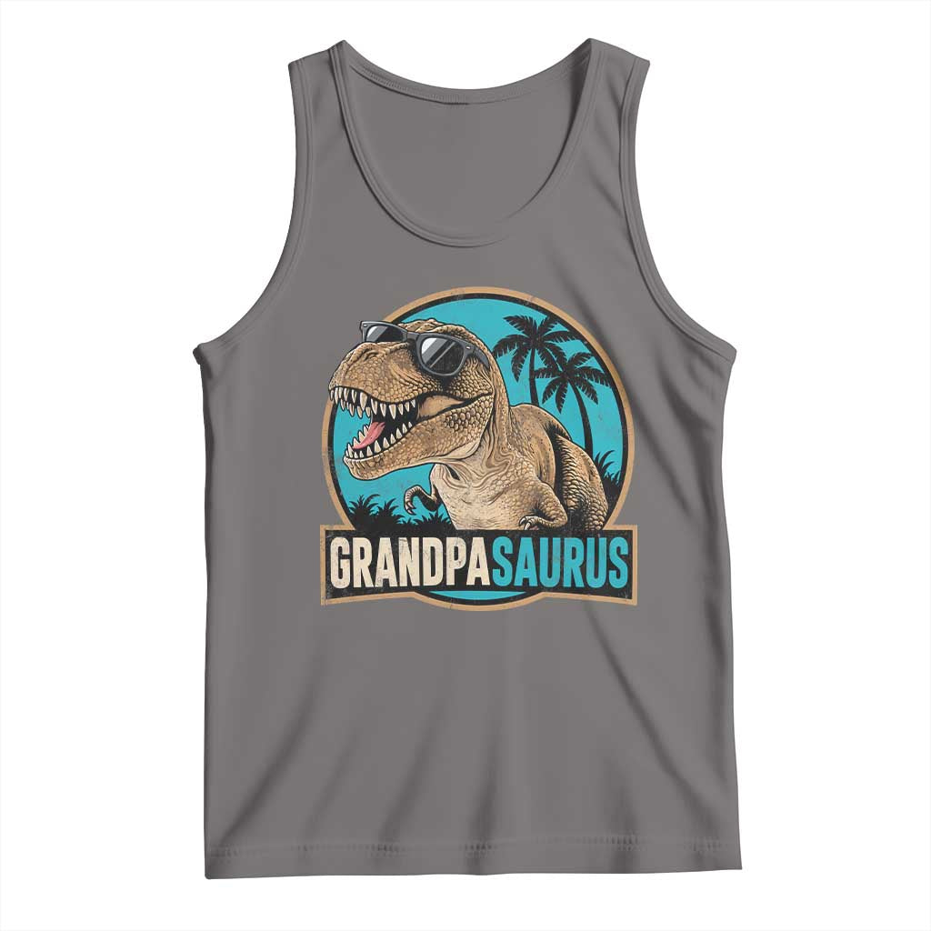 Dinosaur Grandfather Tank Top Funny Grandpasaurus Fathers Day Family Matching
