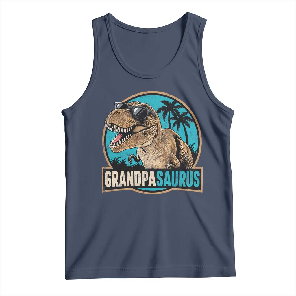 Dinosaur Grandfather Tank Top Funny Grandpasaurus Fathers Day Family Matching
