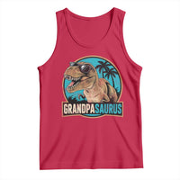 Dinosaur Grandfather Tank Top Funny Grandpasaurus Fathers Day Family Matching