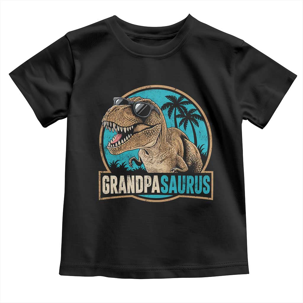Dinosaur Grandfather Toddler T Shirt Funny Grandpasaurus Fathers Day Family Matching