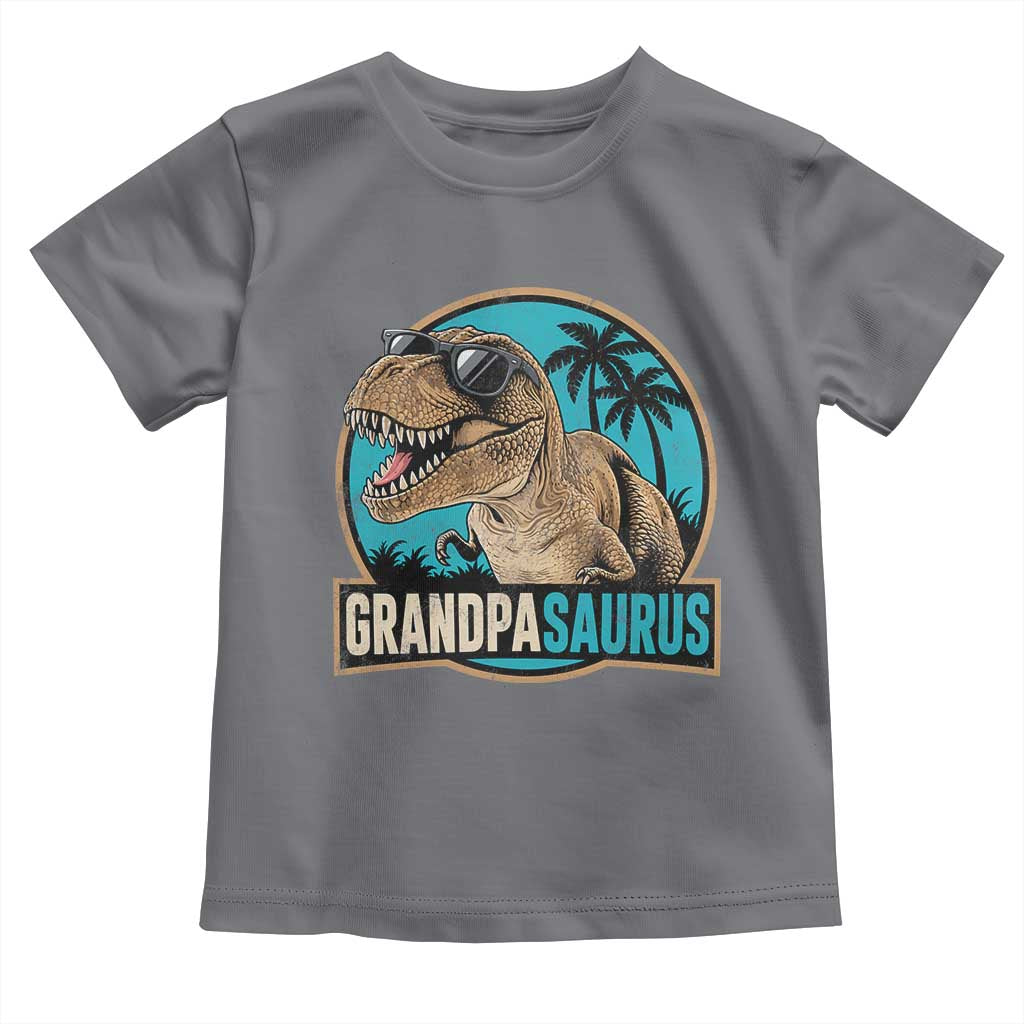 Dinosaur Grandfather Toddler T Shirt Funny Grandpasaurus Fathers Day Family Matching