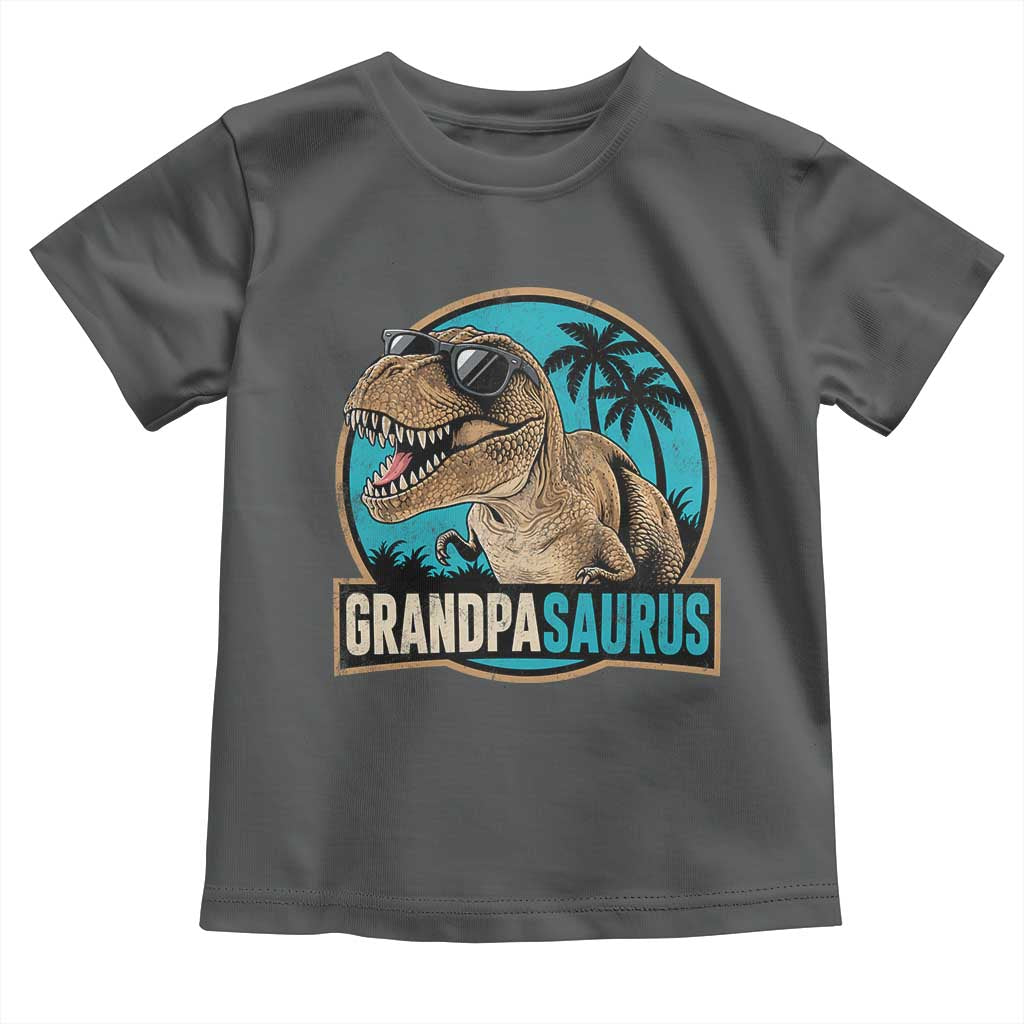Dinosaur Grandfather Toddler T Shirt Funny Grandpasaurus Fathers Day Family Matching