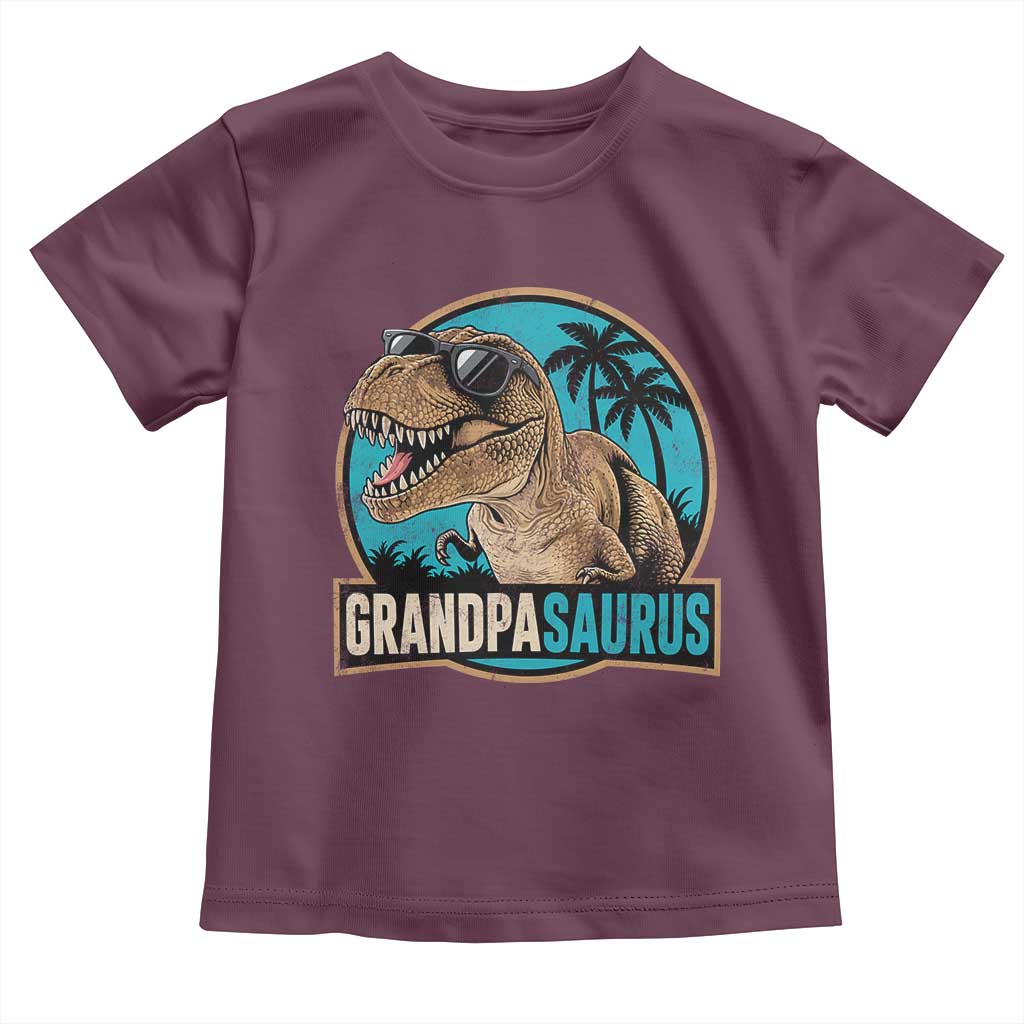 Dinosaur Grandfather Toddler T Shirt Funny Grandpasaurus Fathers Day Family Matching