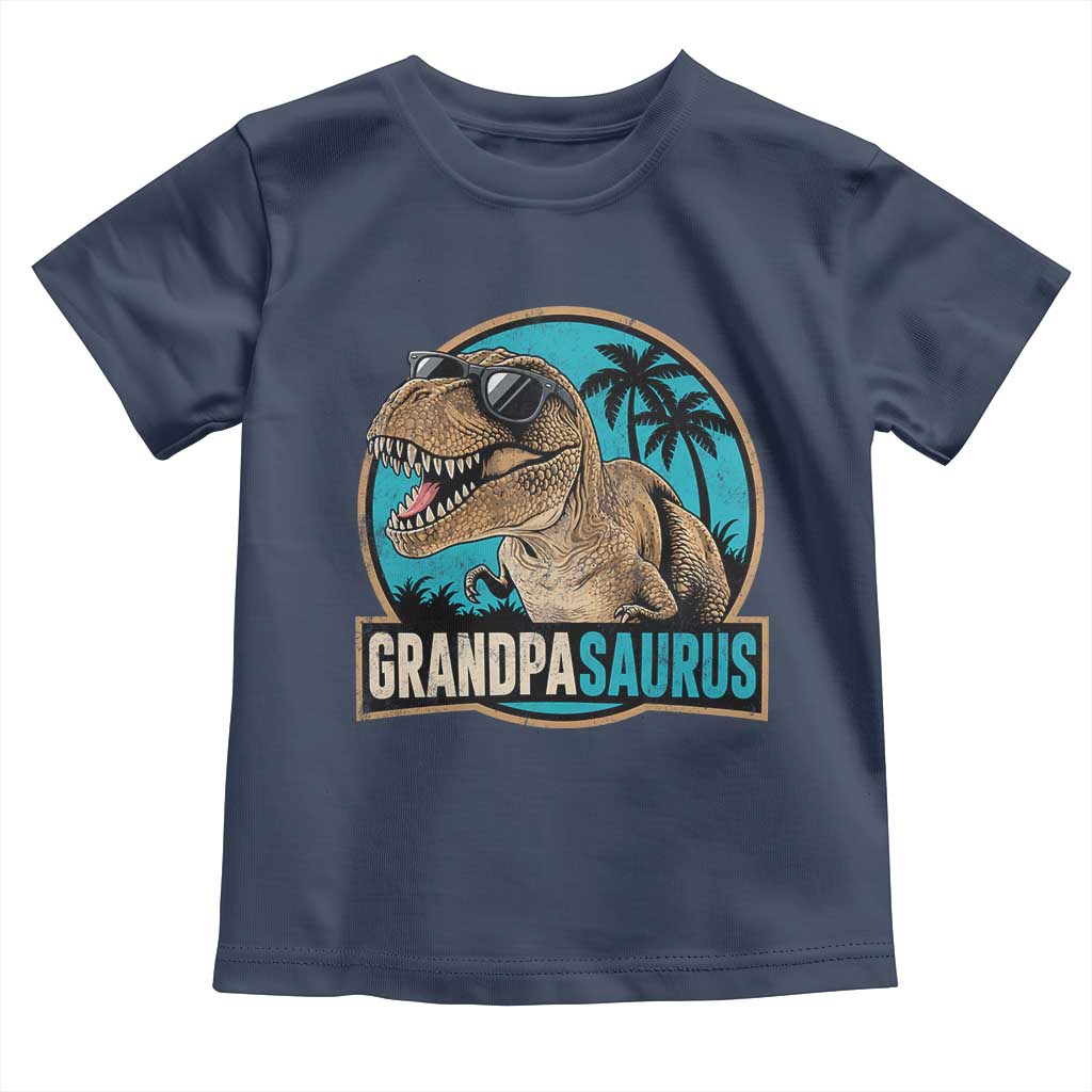 Dinosaur Grandfather Toddler T Shirt Funny Grandpasaurus Fathers Day Family Matching