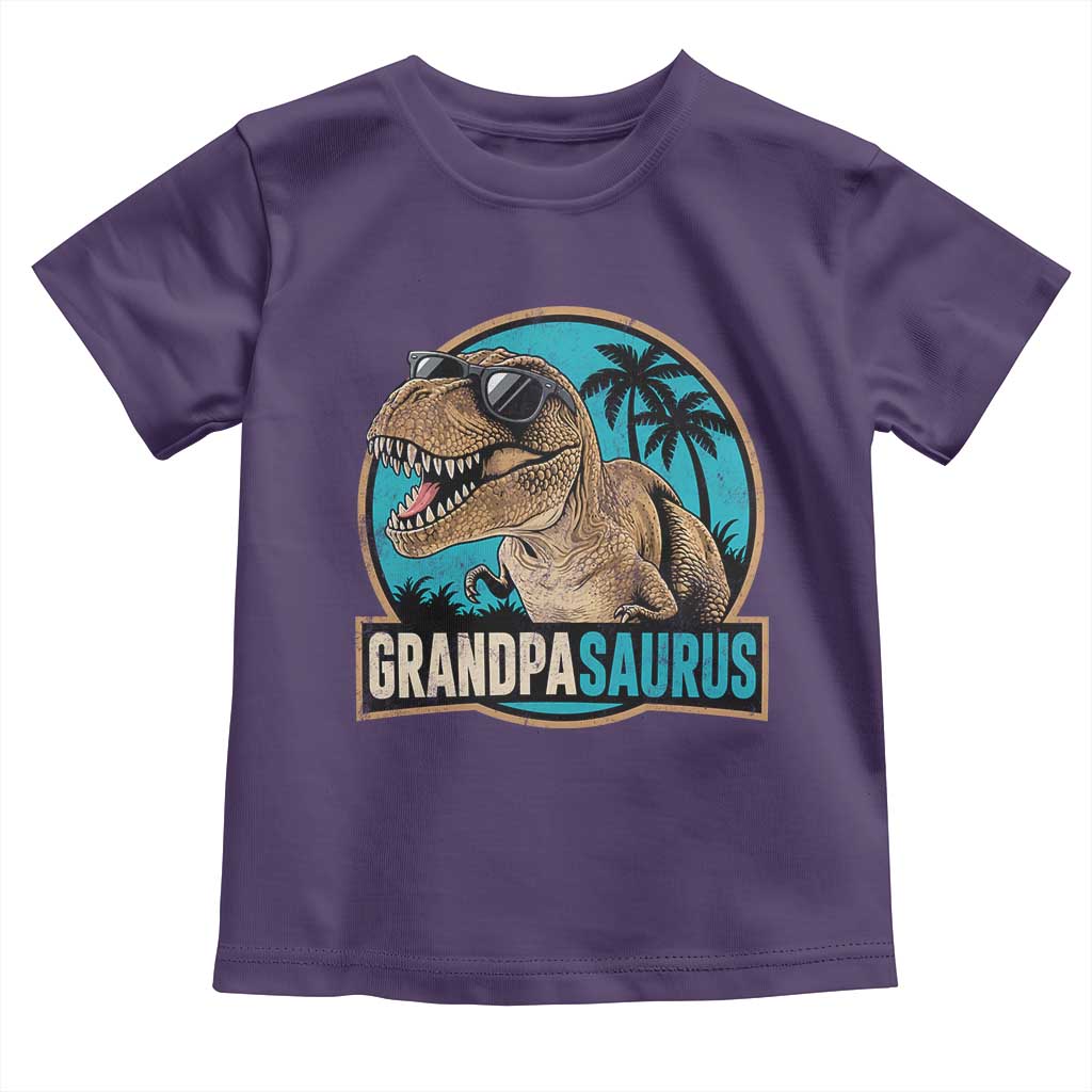 Dinosaur Grandfather Toddler T Shirt Funny Grandpasaurus Fathers Day Family Matching