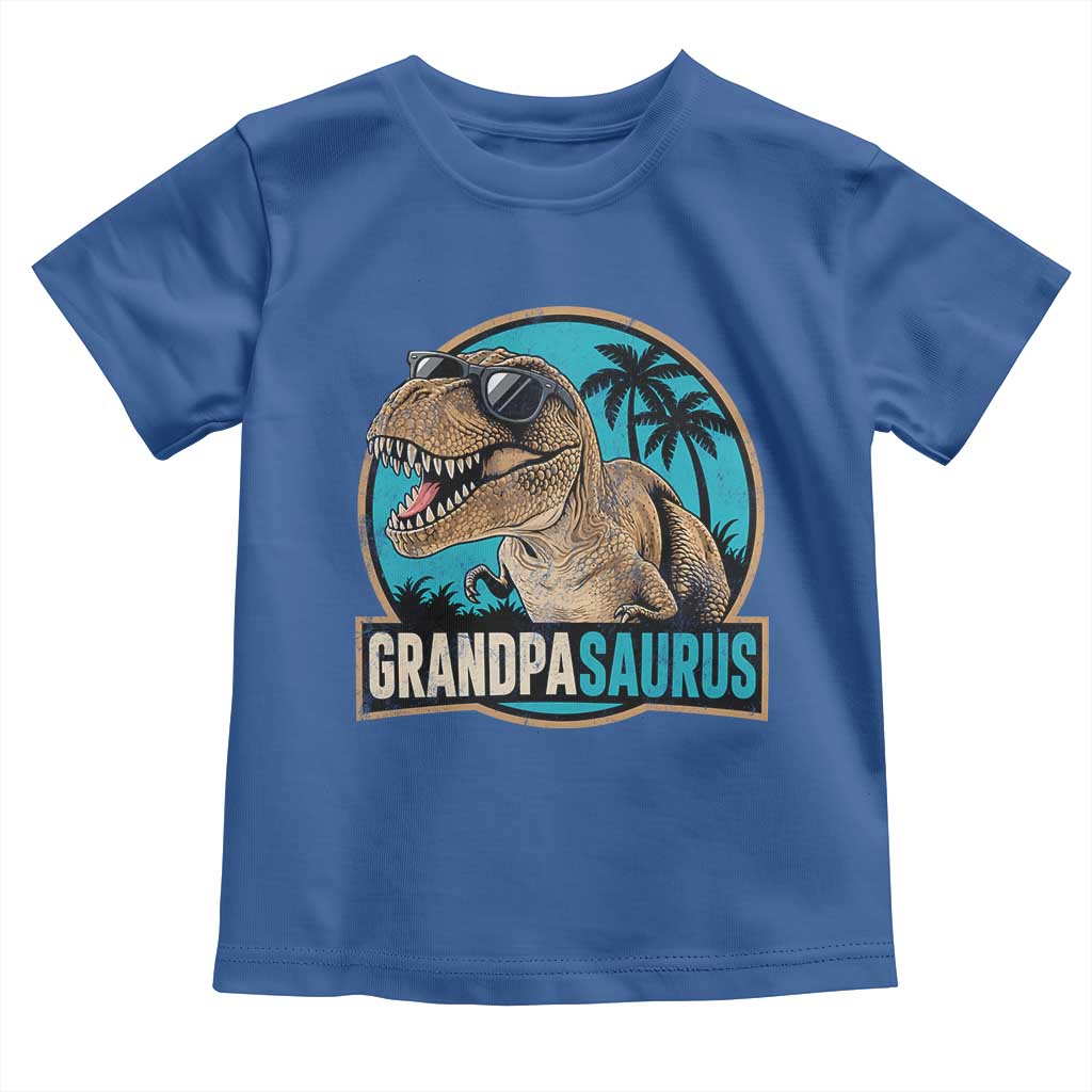 Dinosaur Grandfather Toddler T Shirt Funny Grandpasaurus Fathers Day Family Matching