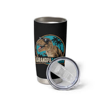 Dinosaur Grandfather Tumbler Cup Funny Grandpasaurus Fathers Day Family Matching