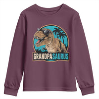 Dinosaur Grandfather Youth Sweatshirt Funny Grandpasaurus Fathers Day Family Matching