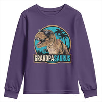 Dinosaur Grandfather Youth Sweatshirt Funny Grandpasaurus Fathers Day Family Matching