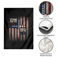 Stand For The Flag Kneel For The Cross Garden Flag Patriotic Faith Vintage American Flag