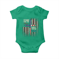 Stand For The Flag Kneel For The Cross Baby Onesie Patriotic Faith Vintage American Flag