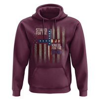 Stand For The Flag Kneel For The Cross Hoodie Patriotic Faith Vintage American Flag