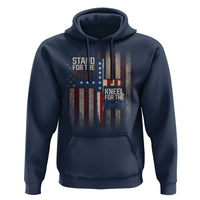 Stand For The Flag Kneel For The Cross Hoodie Patriotic Faith Vintage American Flag