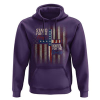 Stand For The Flag Kneel For The Cross Hoodie Patriotic Faith Vintage American Flag