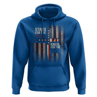 Stand For The Flag Kneel For The Cross Hoodie Patriotic Faith Vintage American Flag