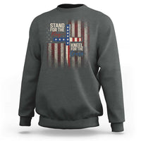 Stand For The Flag Kneel For The Cross Sweatshirt Patriotic Faith Vintage American Flag