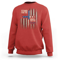 Stand For The Flag Kneel For The Cross Sweatshirt Patriotic Faith Vintage American Flag