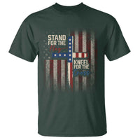 Stand For The Flag Kneel For The Cross T Shirt Patriotic Faith Vintage American Flag