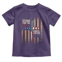 Stand For The Flag Kneel For The Cross Toddler T Shirt Patriotic Faith Vintage American Flag