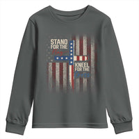 Stand For The Flag Kneel For The Cross Youth Sweatshirt Patriotic Faith Vintage American Flag