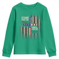 Stand For The Flag Kneel For The Cross Youth Sweatshirt Patriotic Faith Vintage American Flag