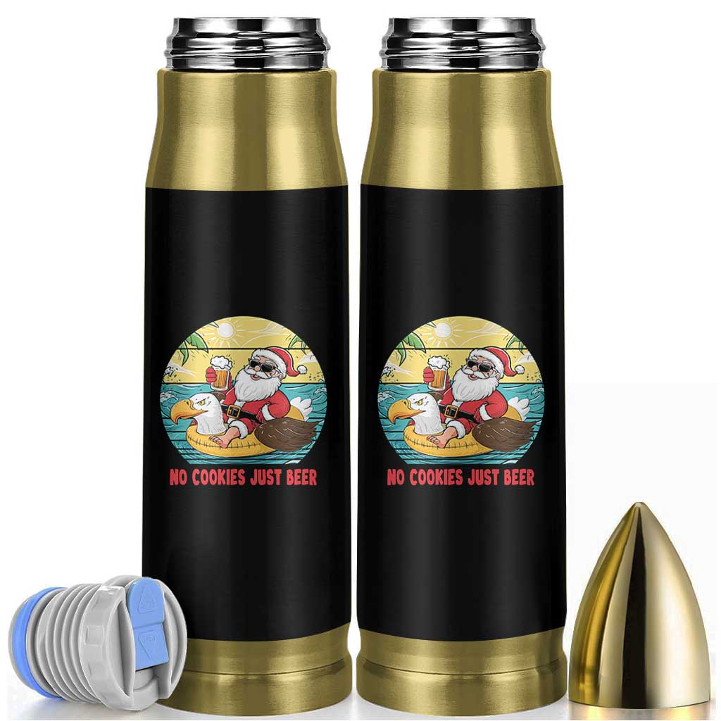 Funny Christmas In July Bullet Tumbler No Cookies Just Beer Santa Summer Season Eagle Float - Wonder Print Shop