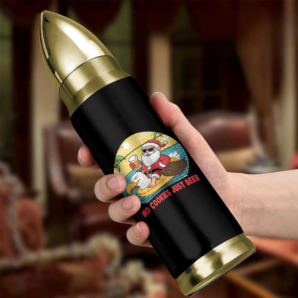Funny Christmas In July Bullet Tumbler No Cookies Just Beer Santa Summer Season Eagle Float - Wonder Print Shop