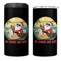 Funny Christmas In July 4 in 1 Can Cooler Tumbler No Cookies Just Beer Santa Summer Season Eagle Float - Wonder Print Shop