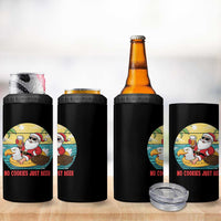 Funny Christmas In July 4 in 1 Can Cooler Tumbler No Cookies Just Beer Santa Summer Season Eagle Float - Wonder Print Shop