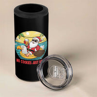 Funny Christmas In July 4 in 1 Can Cooler Tumbler No Cookies Just Beer Santa Summer Season Eagle Float - Wonder Print Shop