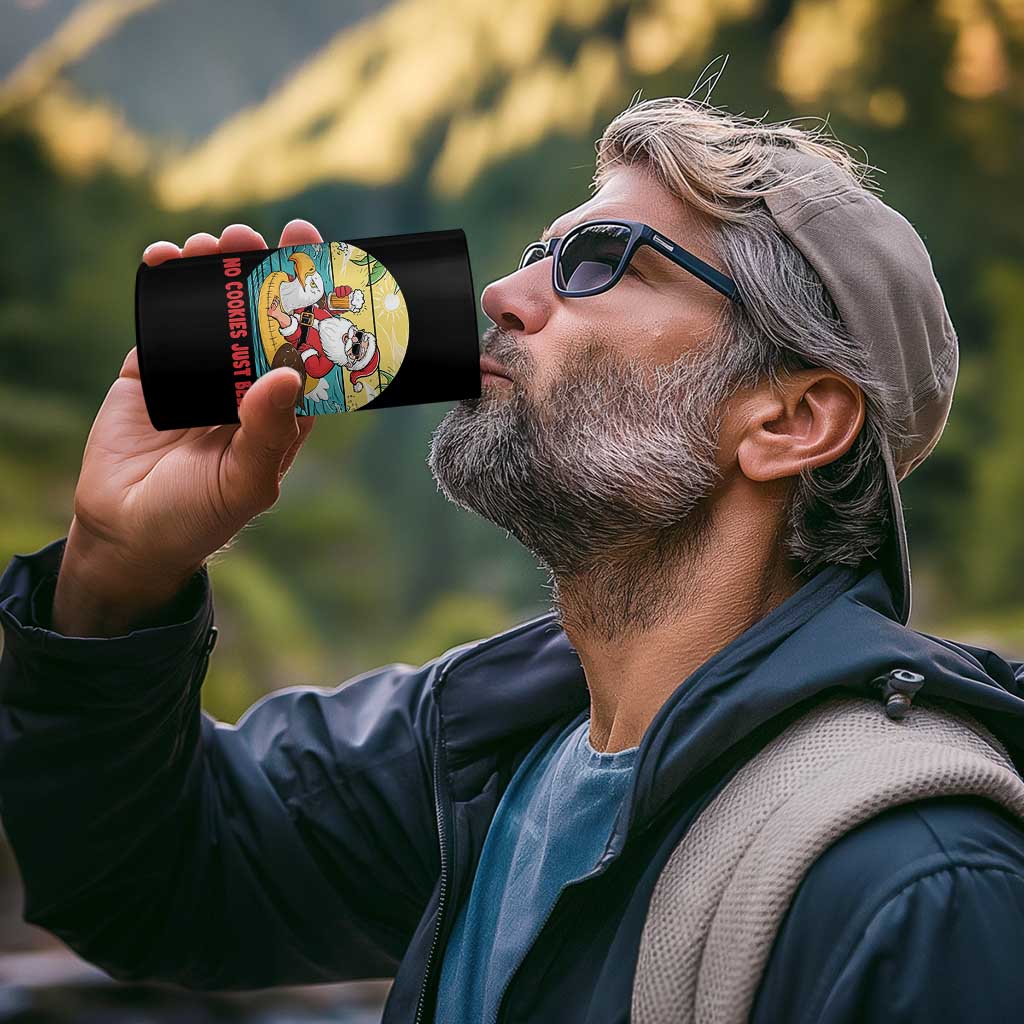 Funny Christmas In July 4 in 1 Can Cooler Tumbler No Cookies Just Beer Santa Summer Season Eagle Float - Wonder Print Shop