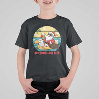 Funny Christmas In July T Shirt For Kid No Cookies Just Beer Santa Summer Season Eagle Float - Wonder Print Shop