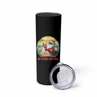 Funny Christmas In July Skinny Tumbler No Cookies Just Beer Santa Summer Season Eagle Float - Wonder Print Shop