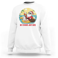 Funny Christmas In July Sweatshirt No Cookies Just Beer Santa Summer Season Eagle Float - Wonder Print Shop