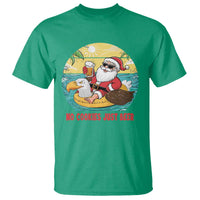 Funny Christmas In July T Shirt No Cookies Just Beer Santa Summer Season Eagle Float - Wonder Print Shop
